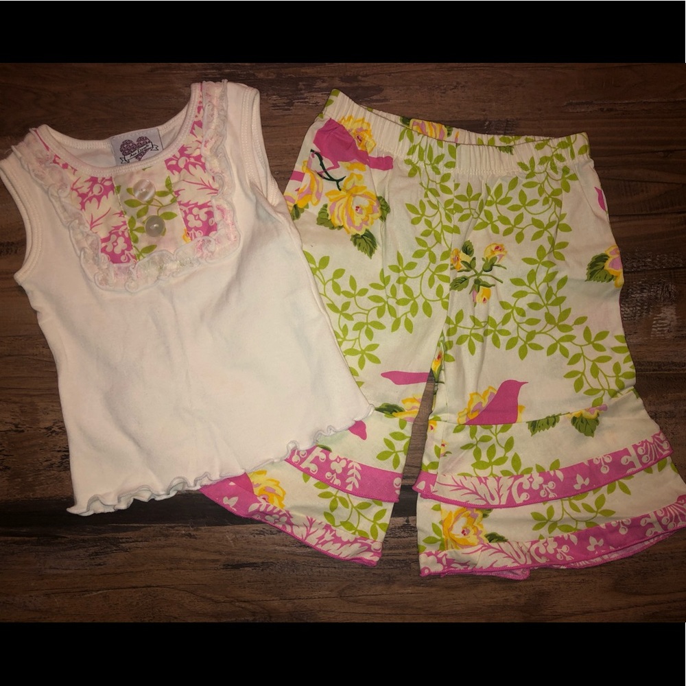 Ann Loren Toddler Girl Outfit Size 24 Months